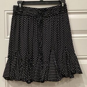 New By Together Circle Skirt Black & White Polka Dot Size Large (Item#SR003)